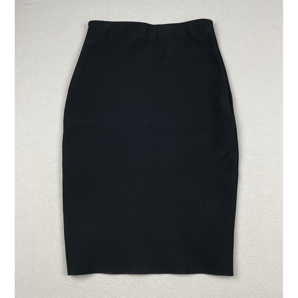 Papaya Skirt Women's‎ Small Black Knit Stretch Pencil Bodycon City Preppy Casual